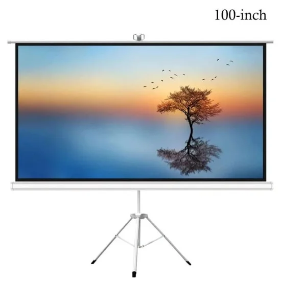 Gamvity 100-inch Tripod Projector Screen &ndash; 4:3 Aspect Ratio | Matte White